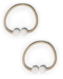 SYGA 2Pcs Magnetic Curtain Tiebacks Clip Rope Holdbacks Classy Decorative Pearl Holder Buckles for Home Hotel Window Draperies Rope Ties Office Living Bedroom Decoration- Simple Coffee