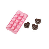SYGA 15 Holes Pink Silicone Heart Shape Mold