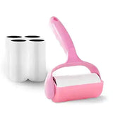 SYGA Lint Roller + 4 Sticky Replacement Paper Roll Heads Easily and Quickly Removes Hair Dust Fluff Fibres from Clothes Furniture Curtains Car Seat Garments - Curved