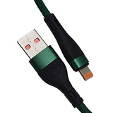 SYGA USB Cable for Apple iPhones, 6A, Green - 1 Meter