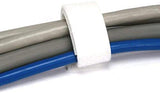 SYGA Nylon Double Sided WELLKRO Tape, Hook and Lock Tape, Sew-on Power Wire Management Fastening Tape Cable Tie for Interlocking, Apparel, Home Textile, Industrial Use and More- 25 m x 15 mm (White)