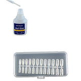 SYGA Square False Nails and Glue Bottle Professional Brush On Nail Tip Glue for Press On Nails Fake Nails Long Lasting Press On Nails for Women and Girls- Transparent, 240pieces