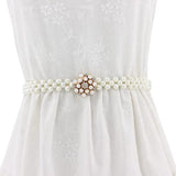 SYGA Pearl Waist Chain Belt Adjustable Decorative Belt Hollowed Tassel Waist Belts - Free Size