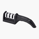 SYGA Kitchen Chef Knife Sharpener 3 Stage Steel Diamond Ceramic Coated Kitchen Sharpening Tool(Black)