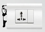 Syga Beautiful PVC Vinyl Modern Art Kids Room Switch Board Stickers (Black, Standard) Set of 9