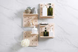 SYGA Plastic Wall Shelf Hole Plate Storage Organizer (Beige)