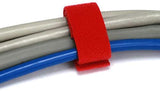 SYGA Nylon Double Sided Wellkro Tape, Hook and Lock Tape, Sew-on Power Wire Management Fastening Tape Cable Tie for Interlocking, Apparel, Home Textile, Industrial Use and More- 5 m x 15 mm (Red)