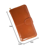 Syga PU Leather Hand Grip Wallet for Women, Brown