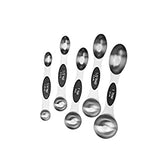SYGA Double Sided Magnetic Measuring Spoon Set 5Pcs Stainless Steel Teaspoons and Tablespoons for Cooking Baking Measuring Dry and Liquid Ingredients 1tbsp 1/2tbsp 1tsp 1/2tsp 1/4tsp - Black