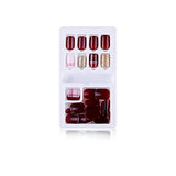 SYGA Press on Gel Nails 30 Pcs With Double Sided Jelly Adhesive Nail Glue Nail Filer, Fake Nails Long Lasting Press, Ready made Nails. (FakeNails-F635-19)