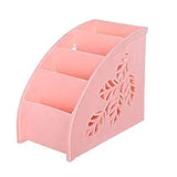 SYGA Multifunctional Plastic Multi-Cell Desktop Storage Box Organizer Divider Remote Basket (Pink)