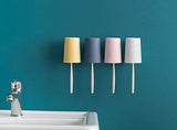 SYGA Set of 2 Wall Mounted Washing Cup Toothbrush Holder(Yellow)