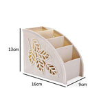 SYGA Multifunctional Plastic Multi-Cell Desktop Storage Box Organizer Divider Remote Basket (Beige)