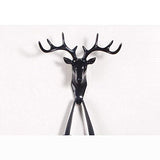 SYGA Deer Head Hanging Hook, Self Adhesive Wall Door Hook Hanger Bag Keys Sticky Holder, Plastic, Pack of 1