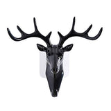 SYGA Deer Head Hanging Hook, Self Adhesive Wall Door Hook Hanger Bag Keys Sticky Holder, Plastic, Pack of 1