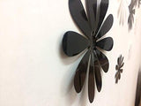 SYGA DIY 24 Pcs / Lot Combo Of 3D Black And White Color Beautiful Flowers Decorative Wall Stickers ,Multicolor