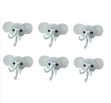 SYGA Set of 6 Cute Elephant Nose Hook Kitchen Bathroom Hat Coat Clothes Towel Rack Holder(Blue)