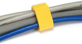 SYGA Nylon Double Sided Wellkro Tape, Hook and Lock Tape, Sew-on Power Wire Management Fastening Tape Cable Tie for Interlocking, Apparel, Home Textile, Industrial Use and More- 25 m x 15 mm (Yellow)