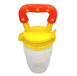 SYGA Medium Fresh Food Nibbler Fruit Feeder Nipple Pacifiers Bottles_Yellow