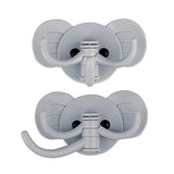 SYGA Set of 6 Cute Elephant Nose Hook Kitchen Bathroom Hat Coat Clothes Towel Rack Holder(Blue)