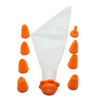 SYGA 8 Nozzles Sacco Pastry Cake Decorator Icing Bag (Orange)