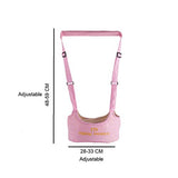 SYGA Handheld Baby Walker with Harness, Adjustable Walking Assistant Helper for Infant Child (Age 6 Months to 24 Months),Stand Up and Learn Walking, Pink