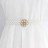 SYGA Pearl Waist Chain Belt Adjustable Decorative Belt Hollowed Tassel Waist Belts - Free Size