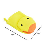 SYGA Animal face Cartoon Bathing Gloves Children Cartoon Bath Towel Baby Bath Gloves(Yellow)