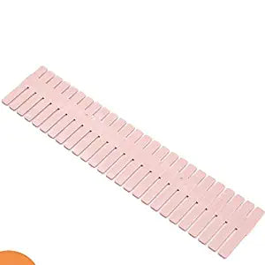 SYGA 4 pcs DIY Plastic Grid Drawer Divider Household Storage Strips_Medium (Pink,37 CM*7CM)