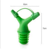 SYGA 2Pcs Double Bottle Mouth Stopper Soy Sauce Wine Nozzle Liquid Guiding Device Random Color