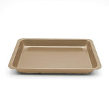 SYGA 11 inch Rectangular Carbon Steel Non-Stick bakeware Cake and Cookies Baking Oven use Plate (Champagne Gold)