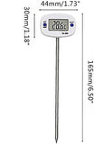 SYGA Digital BBQ Food Thermometer Instant Read Meat Candy Cooking Food Thermometer 180 Degree Rotatable Large Screen Long Probe for Kitchen Grill Meat Milk Yogurt Temperature - White