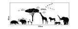 Syga Africa Style World of Animal Silhouettes Wall Stickers (Wall Covering Area: 208cm x 80cm)