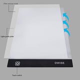 Dwise A4 Size LED Lighted Drawing Tracing Board 3 Adjustable Brightness Touch Button