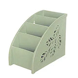 SYGA Multifunctional Plastic Multi-Cell Desktop Storage Box Organizer Divider Remote Basket (Green)
