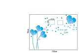 SYGA PVC Vinyl Wall Stickers for Bedroom Self Adhesive Stickers, Bluish Hearts Quote