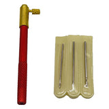 SYGA Embroidery Crochet Hooks Knitting Tool with 3 Needles French Crochet Sequin Beads Needle Set Crochet Tool Kit, Red