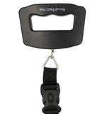 SYGA Hanging Scale Digital Hand Scaler Luggage Scales up to 50 kg with Strap (Black)