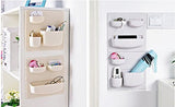 SYGA Self-Adhesive Accessories Holder, Storage Stand, Home Organizer Wall-Mounted Top 2 Holder (Cream)