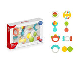 SYGA 8 Pcs Niyon Colored Different ShapesBaby Rattle Toys