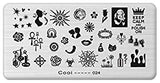 SYGA Plastic, Stainless Steel Image Stamping Plates Nail Art Sticker (Silver)