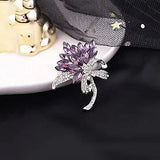 SYGA Brooch Pin Fashion Crystal Rhinestone Jewellery Pin Vintage Accessories Decoration Clothing Bouquet Brooches for Bridal Women Girl