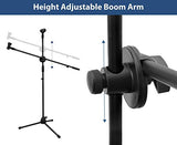 SYGA Portable Projector Microphone Stand Kit with 360° Panorama Ball Head and Cell Phone Space with Carrying Bag