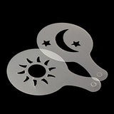 SYGA 16pcs Creative Nice Coffee Stencil Coffee Template Strew Spray Art Stencils