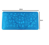 SYGA Plastic and Stainless Steel Art Image Stamping Nail Style Plates Sticker (Silver)
