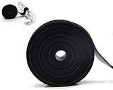 SYGA SYGA Nylon Double Sided Wellkro Tape, Hook and Lock Tape, Sew-on Power Wire Management Fastening Tape Cable Tie for Interlocking, Apparel, Home Textile, Industrial Use and More- 1mx 15mm (Black) 10Pcs