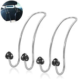 SYGA Car Hooks, 2 pcs Auto Hooks Car Hangers Headrest Hooks Holder for Mask Backpack Handbag Purse Bag Groceries (Black Heart)