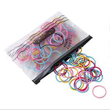 SYGA Elastic Hair Ties for Thin Hair,Ponytail Holders Value Pack for Newborn Girls,100pcs/pack Multicolor Mixed-5105
