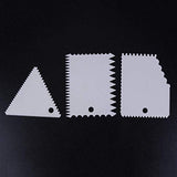 SYGA Set of 3 Cake Smoother Scrapper for Cake Decoration