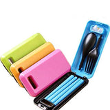 SYGA Travel Portable Cutlery Spoon Portable Camping Box Picnic Chopstick Set
